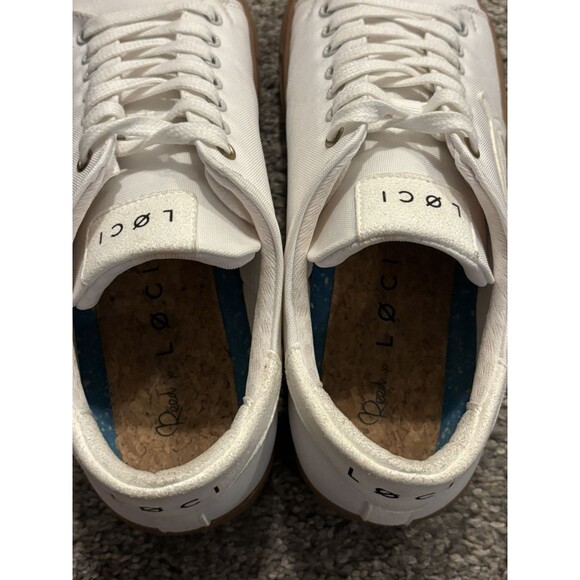 Loci x Nikki Reed Womens Sz EU 38 US 7 Beige Nine Low-Top Logo Sneaker Shoes - Picture 8 of 9